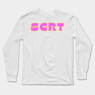 scrt only typography logo Long Sleeve T-Shirt